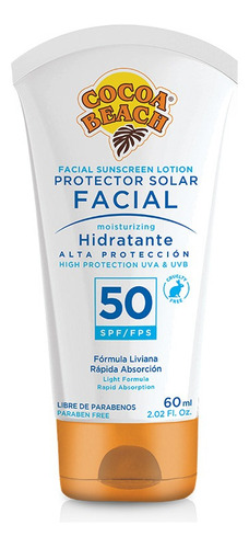 Protector Solar Facial 50 Fps 60ml Cocoa Beach