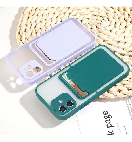 Tarjetero 2 En 1 Funda Mate A Prueba De Golpes Para iPhone 1