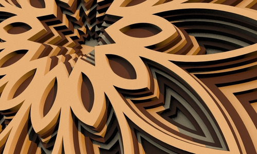 Vector 3d Mandala Multicapa Cnc Corte Láser Cnc Dxf Cdr
