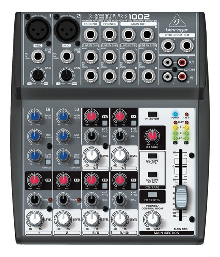 Behringer Xenyx 1002 Mesa Mezcla Consola 10 Canales Sonido (Usado)