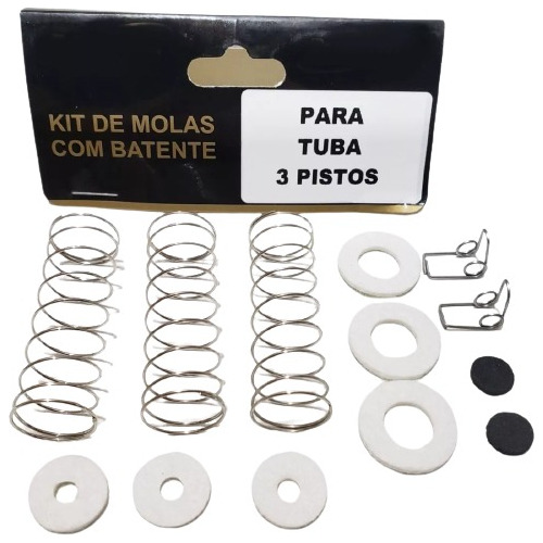 Kit De Molas Com Batente Para Tuba 3 Pistos 