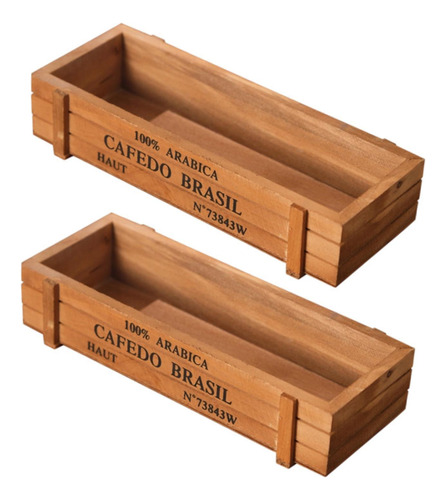Macetero Rectangular De Madera Para Decoración Del Hogar,