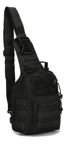 Bolsa Militar Transversal Bag Shoulder Tático Pochete Peito Cor Preto
