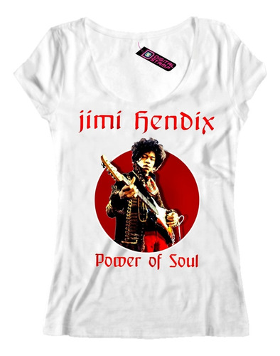 Remera Jimi Hendrix 8 Rock Mujer Estampado Digital Stamp Dtg