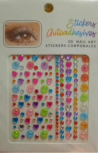 Piedritas/strass Adhesivos/pack X 4/maquillaje,artesanías..