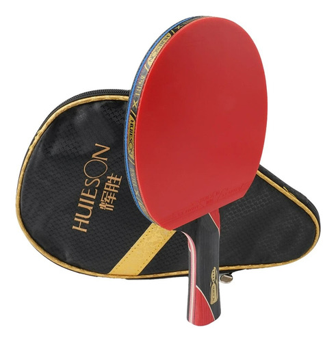 Paleta Ping Pong Profesional 5 Estrellas Huieson Con Funda
