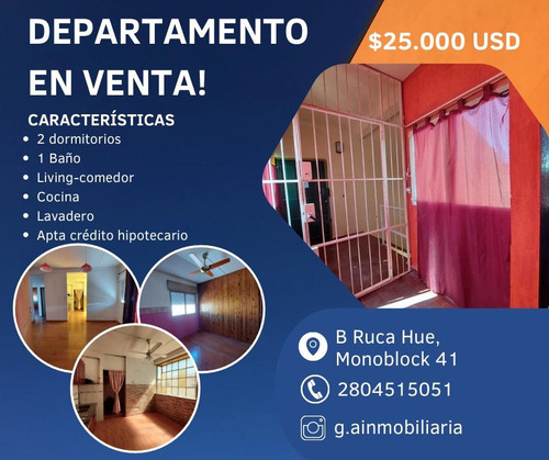 Venta Departamento B° Ruca Hue, Monoblock 41 Puerto Madryn - G.a. Negocios Inmobiliarios
