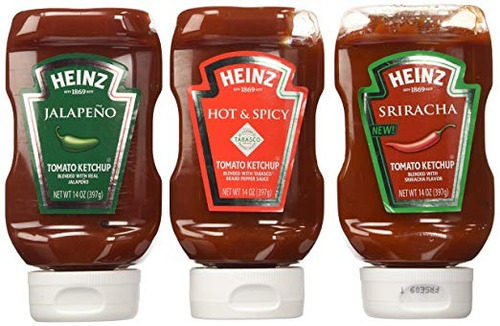 Heinz Ketchup Picante Amantes Variety Pack: Sriracha, Jalape