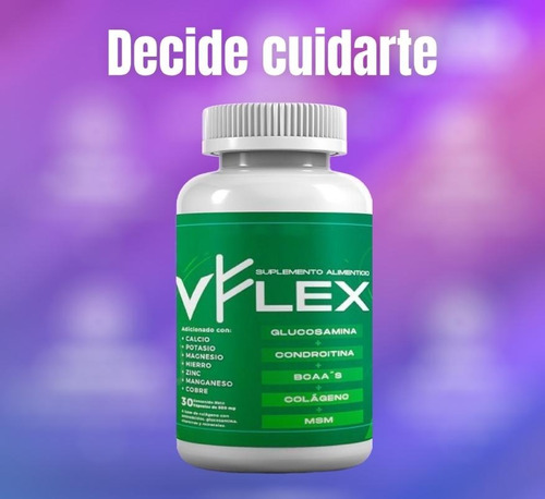Vflex Vsouls Glucosamina Condroitina Colageno 30 Capsulas
