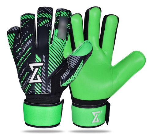 Guantes De Portero Stixx Modelo Juvenil Con Agarre Antidesli Verde/negro Talle