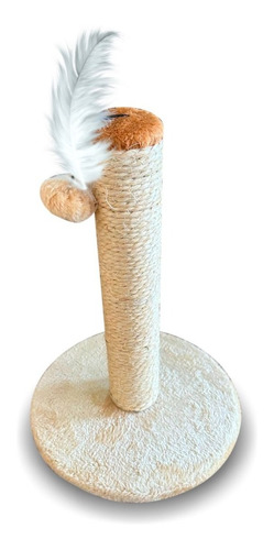 Arranhador Para Gatos Redondo Poste Com Brinquedo Pet Sisal