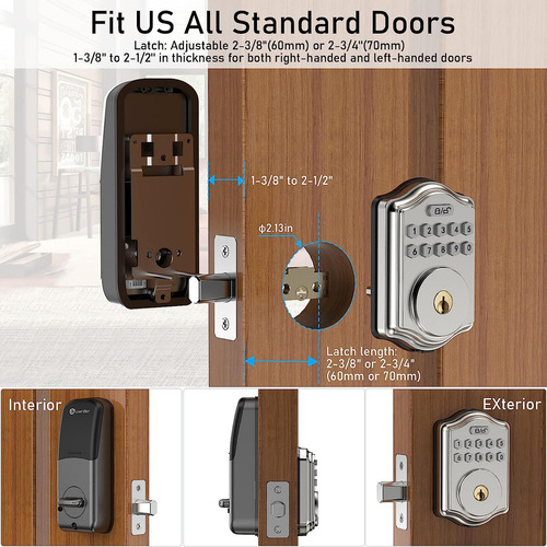 Guarder Keyless Entry Door Lock, Smart Deadbolt With Keypad