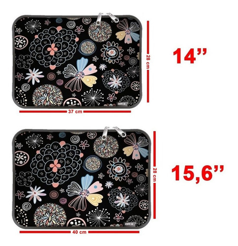 Imagen 3 de 3 de Funda Notebook Neoprene Premium Cierre 14 15,6 Pulgadas.