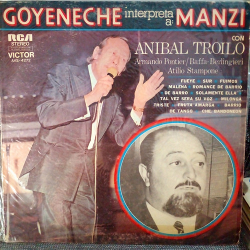 Goyeneche Interpreta A Manzi Disco De Vinilo Lp G