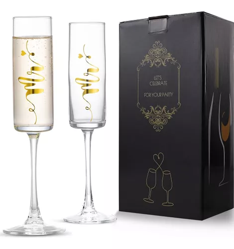 Copas de champagne grabadas para los novios -  México