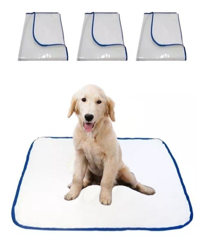 Kit 3 Tapetes Higiênicos Lavável Canino Cães Cachorro 50x60