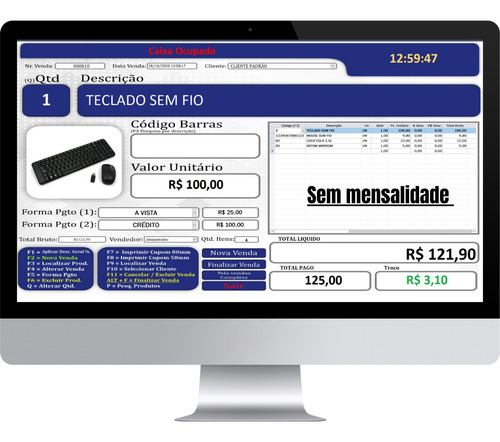 Sistema P/ Loja, Controle De Estoque, Pdv, Caixa, Vendas