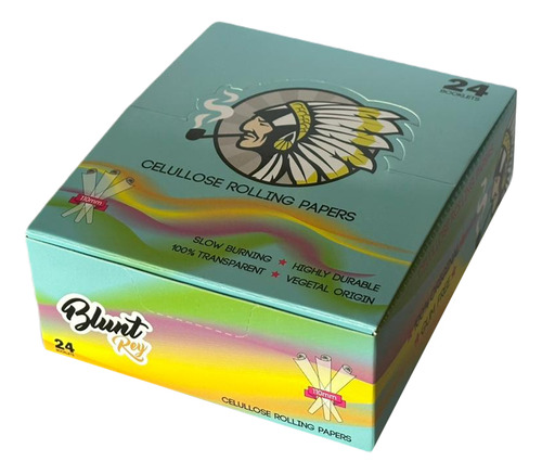 Caja X24 Papel Celulosa Blunt Rey King Size 110mm Sabor Transparente