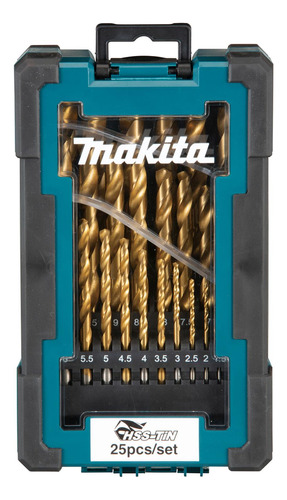 Set Broca Hss-tin Metal Surtido 25 Pzas (1-13mm) - Makita