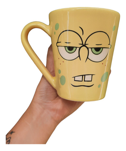 Tazas Bob Esponja Ceramica +cucharita 