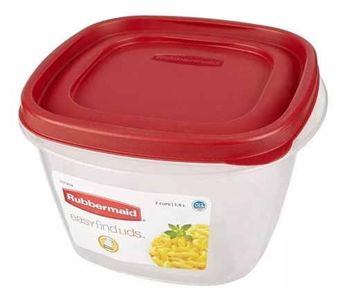 Contenedor Rubbermaid Easy Find Lids 1700 Ml Original Usa