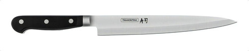 Cuchillo Tramontina Yanagiba Sushi Gold 9 de acero inoxidable negro