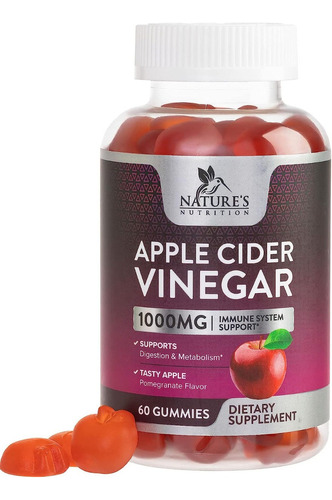 Nature's Nutrition | Apple Cider | 1000mg | 60 Gummies