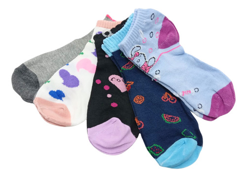 Tines Dama Moda Calidad Cómodo Algodón Unitalla Pack 5 Pares