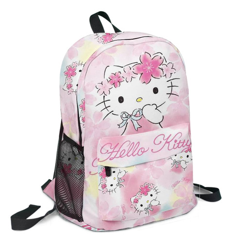 Mochila Periférica De Lona Sanrio Hello Kitty Con Dibujos An