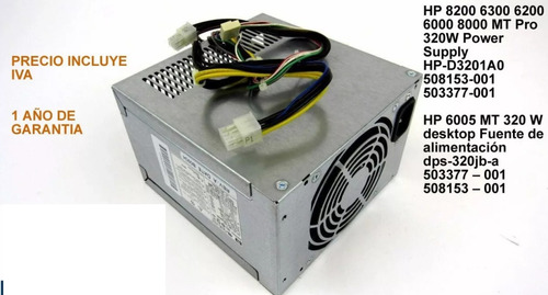 Fuentes De Poder Hp 8200-6200-6300-6000-8000