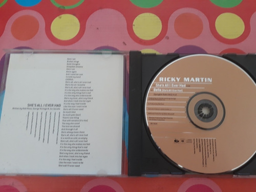 Ricky Martín Cd Shes All I Ever Had Z (Usado)