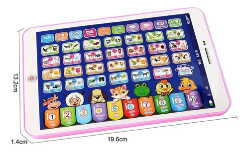 Cyc Tablet Juguete Didáctica Aprendizaje Español Juguete Rosa