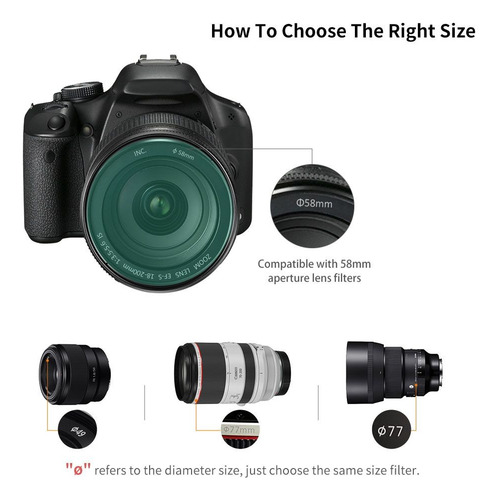Filtro K&fconcept, 55 Mm, 2 En 1, Variable, Nd2-32 Y Cpl, Si