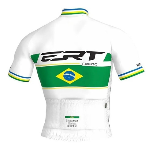 Imagem 2 de 4 de Camisa Ciclismo Ert Elite Campeão Brasileiro Branca