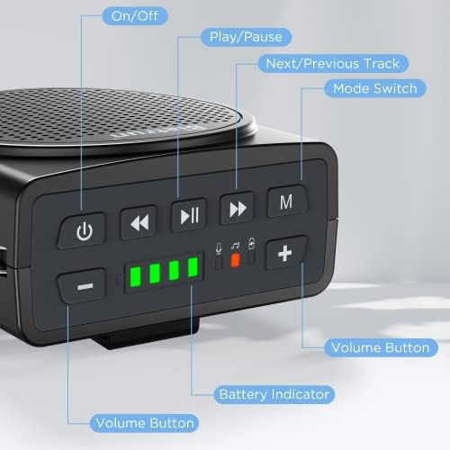 Bietrun Amplificador De Voz Portátil Con Micrófono Con Cable