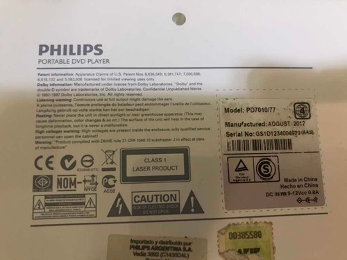 Reproductor Dvd Para Auto Philips