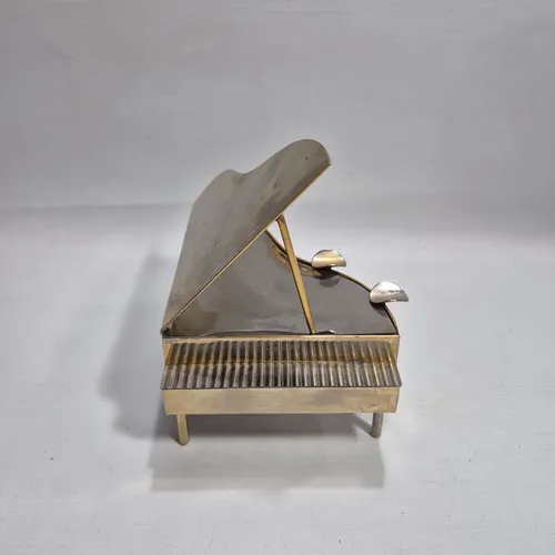 Antigua Caja Musical Piano Bronce Funciona Cenicer Mag 66059 (Usado)