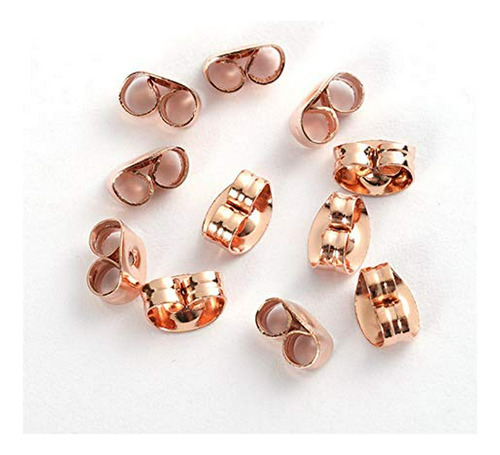 Gg 100pcs 6x4.5mm Oro Plata Tono Pendientes De Acero Inoxida