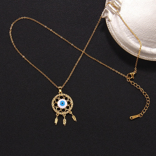 Collar Dije Ojo Turco Atrapasueños Regalo Para Mujer