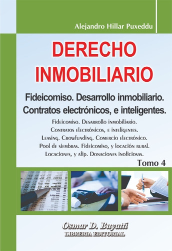 Derecho Inmobiliario Tomo 4 Fideicomiso Desarrollo Inmob.