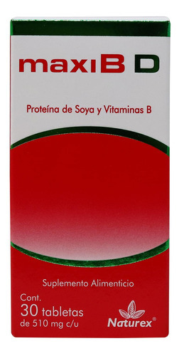 Maxib D, Proteina De Soya Y Vitaminas B, Caja Con Sabor Sin Sabor