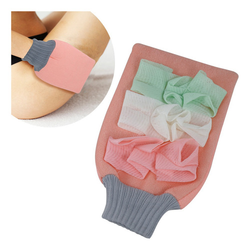 Guante Exfoliante de Ducha Slim Company Manopla Para Baño Limpieza Profunda corporal Retira Piel Muerta Color Rosa