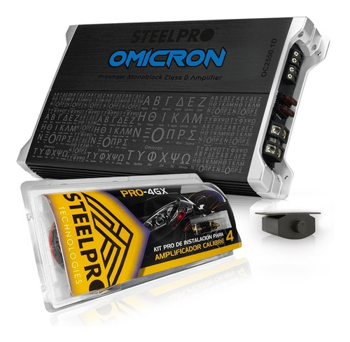 Kit Amplificador Clase D Mono Block 2500w + Kit Instalación
