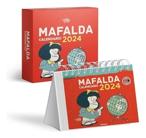 Calendario 2024 Mafalda Caja - Rojo