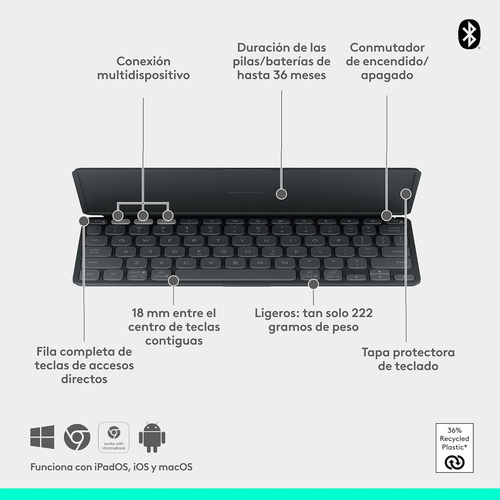 Teclado Logitech Keys To Go 2 Para iPad Air6 11 M2 (2024)