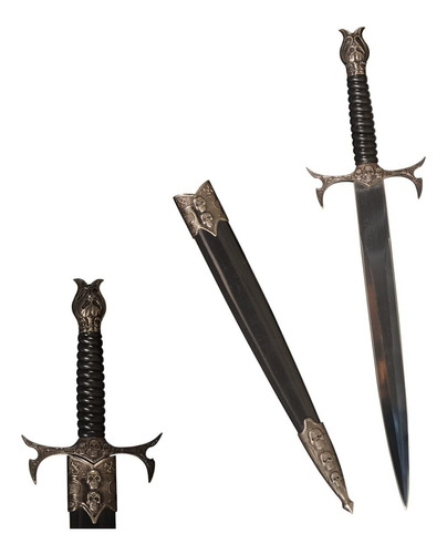 Espada Corta Estilo Occidental De Daga Medieval Calaveras