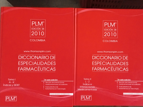 Diccionario De Especialidades Farmacéuticas - 2 Tomos - 2010