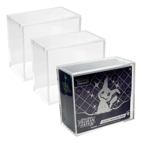 Mcbazel Vitrina Protectora De Acrílico 5 Mm Para Elite Trainer Box – Transparente, Magnética, Con Protección UV, Compatible Con ETB Regulares De Pokémon