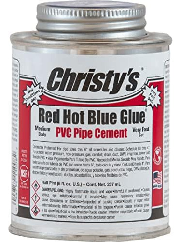 Pegamento De Pvc Red Hot Blue Glue, Cuerpo Medio, Fragu...