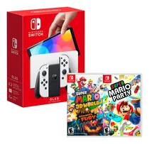 Comprar Consola Switch Oled Blanco + 3d World Bowsers + Mario Party
